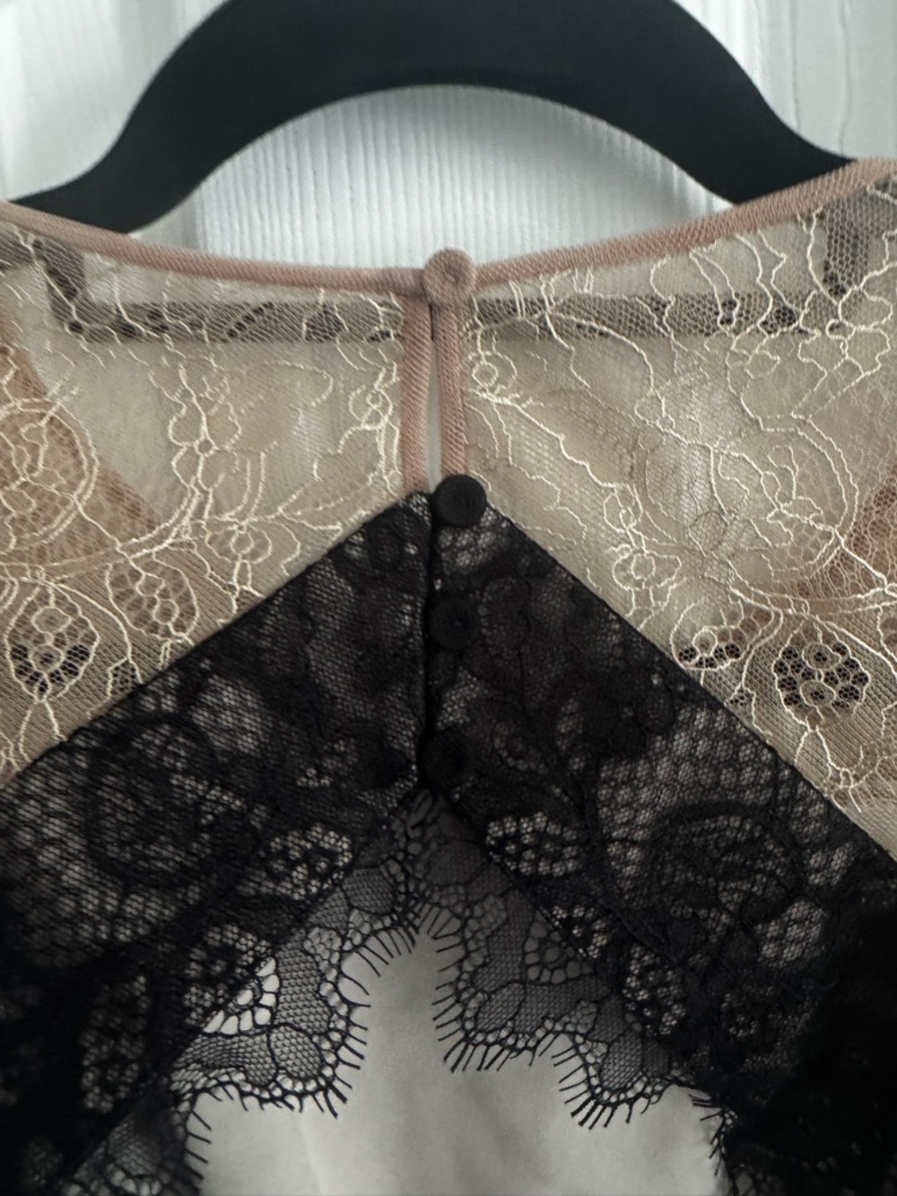 BCBGMaxAzria Aida Black Tan Trumpet Full Lenth Lace Formal Prom Dress Size 0 - Picture 4 of 7